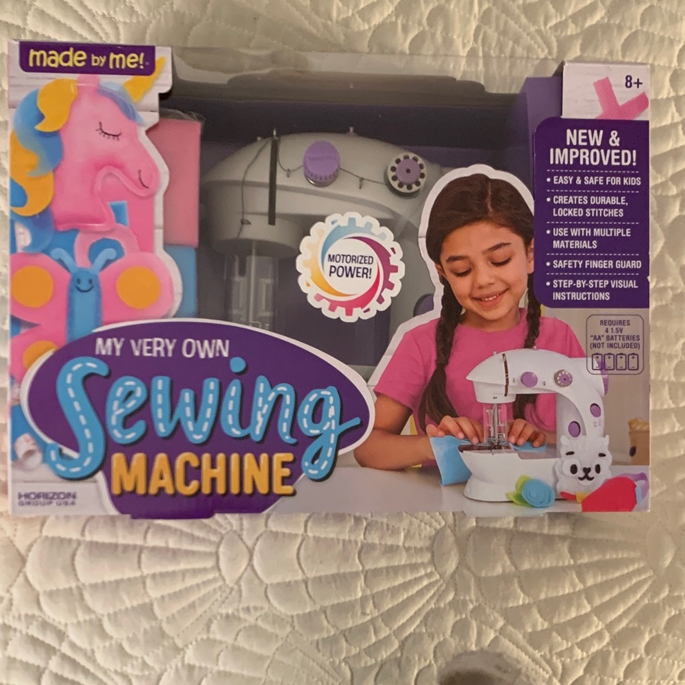 Made by me My Very Own Sewing Machine - Purple & White. New in box unopened.